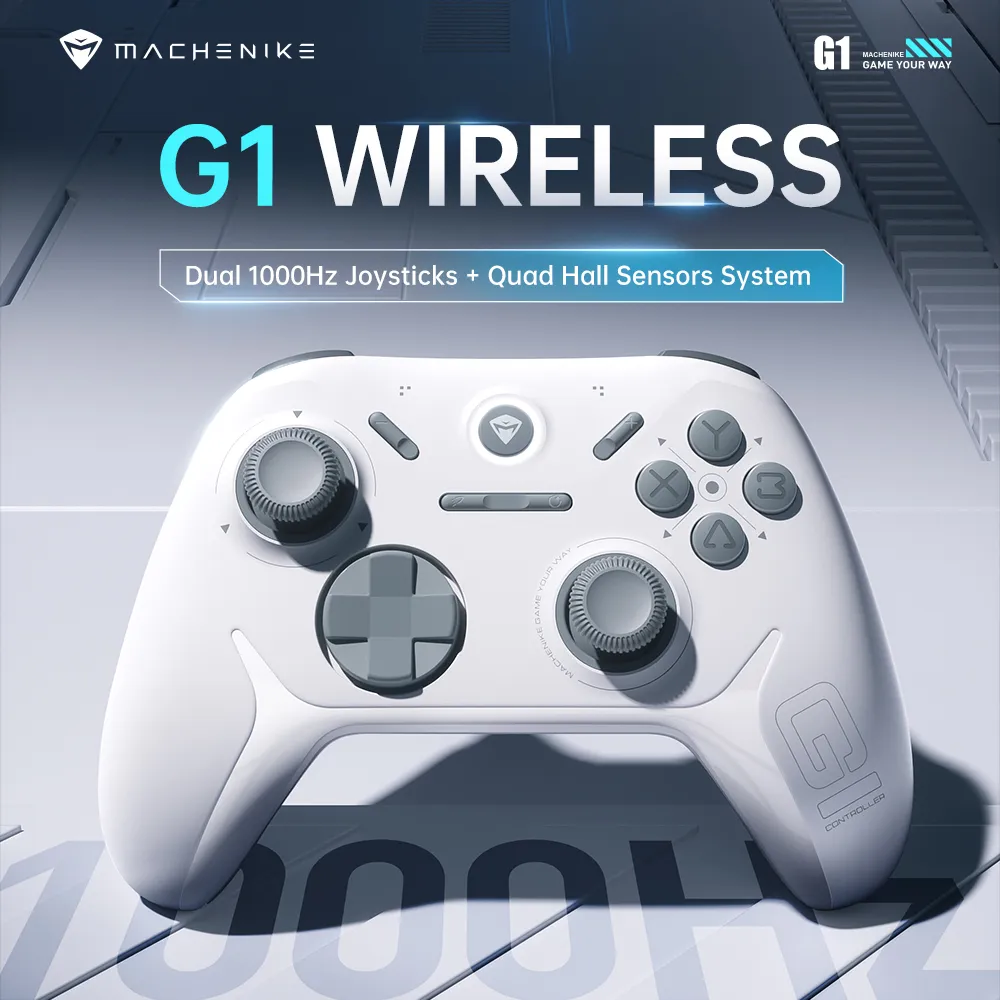 [R$59,70 Moedas/ C.Visa] Controle Sem Fio Machenike G1, Analgicos/Gatilhos Hall Effect, 1khz